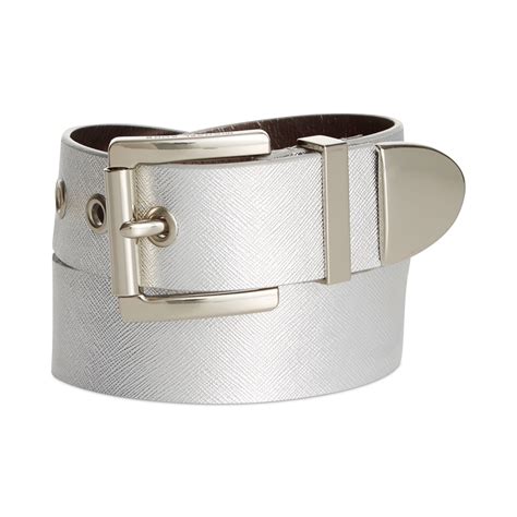 michael kors silver belt